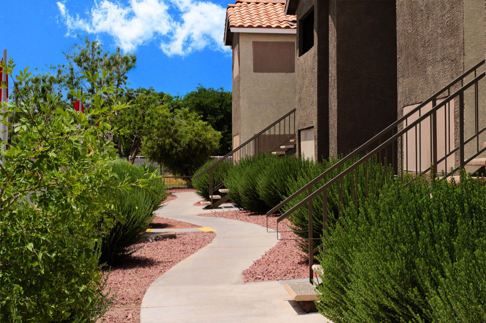 Exterior photo of Mandalay Bay apartment Landscaping and Walkway 1