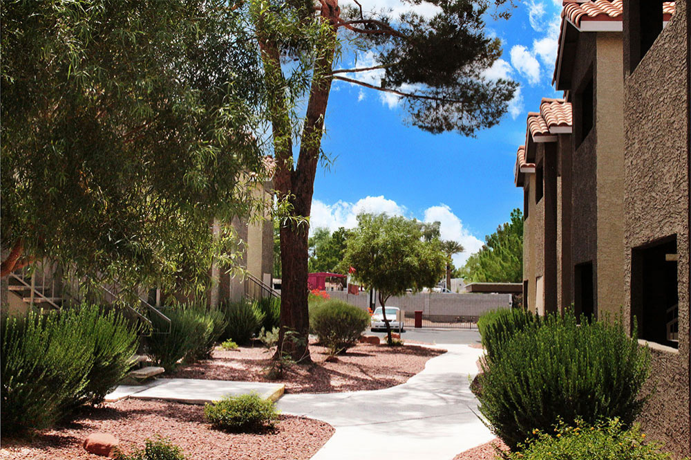 Exterior photo of Mandalay Bay apartment Courtyard and Walkway 1